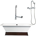 Giagni Tella Wood Plinth and Tub with Wall Faucet Package
