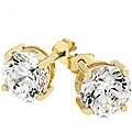 14k Gold over Sterling Silver CZ Stud Earrings