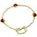 14k Goldplated Red Delicious Child's Bracelet