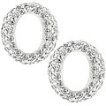 Sterling Silver 'The O' Cubic Zirconia Earrings