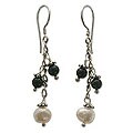Onyx and Pearl 'Tuxedo' Earrings (Indonesia)