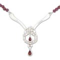 Sterling Silver 'Sophisticate' Garnet Necklace (India)