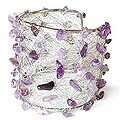 Stainless Steel 'Captivating' Amethyst Bracelet (Thailand)