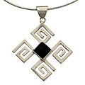 Sterling Silver Onyx 'New Era' Choker Necklace (Indonesia)