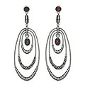Sterling Silver Garnet 'Goddess' Earrings (Indonesia)