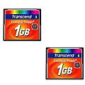 Transcend 1 GB 133X Compact Flash Cards (Case of 2)