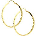 14K Yellow Gold Diamond cut earrings