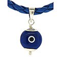 Sterling Silver Deep Blue Evil Eye Bracelet