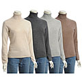Lusso Women's Cashmere Turtleneck Sweater