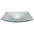 Silver Wide Tempered Glass Basin