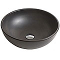 Handmade Round Black Ceramic Basin