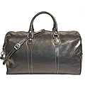 Tuscan Black Floto Leather Milano Duffel Bag