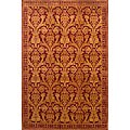 Dora Damask Transitional Rouge Rug (7'8 x 9'10)