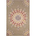 Ravella Iron Medallion Transitional Coral Rug (8' x 10')