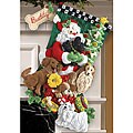 Santa Paws Stocking Felt Applique Kit