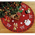 'Santa and Friends' Tree Skirt Felt Applique Kit
