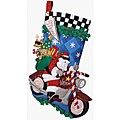 'Cruising Santa' Stocking Felt Applique Kit