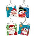 Holiday Friends Punch Needle Ornament Kit (Set of 4)