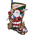 Sports Santa Stocking Felt Applique Kit