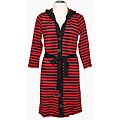 Available Junior's Long-sleeve Red Striped Dress