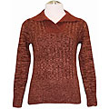 Saphire Junior's Brown Long-sleeve Sweater