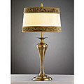 Antique Brass Table Lamp with Hardback Shade