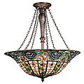 Victorian Tiffany-style Bronze Finish Hanging Lamp