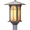 Old Brick Outdoor Lantern with Amber Glass