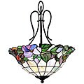 Tiffany-style Bronze Finish Inverted Pendant Light