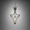 Tuscan Gold Single-light Etched Glass Pendant
