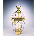 Polished Brass Outdoor Post Head Light