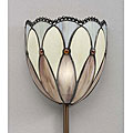 Bronze Pin-up Plug-in Lamp with Tiffany-style Shade