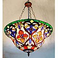 Tiffany-style Victorian Inverted Hanging Pendant