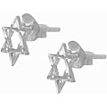 Sterling Silver Star of David Cutout Earrings