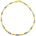 14k Two-tone Gold X-station Necklace