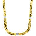 14k Two-tone Gold Byzantine Chain Necklace