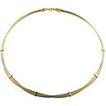 14k Two-tone Gold Intertwined Wire Necklace
