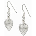 Sterling Silver Etched Tear Drop Earrings