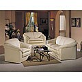 Metropolitan 3-piece Ivory Leather Sofa Set
