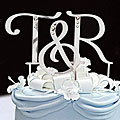 Lettered Crystal Cake Toppers