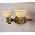 Delphi Mocha-swirled Glass 2-light Wall Sconce