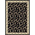 Machine-made Golestan Black Wool Rug (5'3 x 7'7)