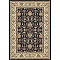 Machine-made Golestan Boteh Black Rug (7'10 x 10'10)