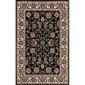 Power-woven Black Fairfax Rug (5'2 x 7'6)