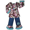 AnnLoren 2-piece Trendy Floral Girl's Outfit