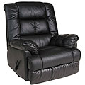 Worthington Black Vinyl Swivel Recliner