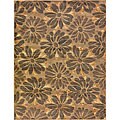 Machine-made Amber Polypropolene Rug (7'7 Round)
