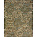 Machine-made Mist/ Gold Rug (3'9 x 5'6)