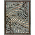 Machine-made Amber Blue/ Chocolate Rug (7'7 Round)