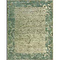 Machine-made Amber Beige/ Slate Rug (2'6 x 7'9)